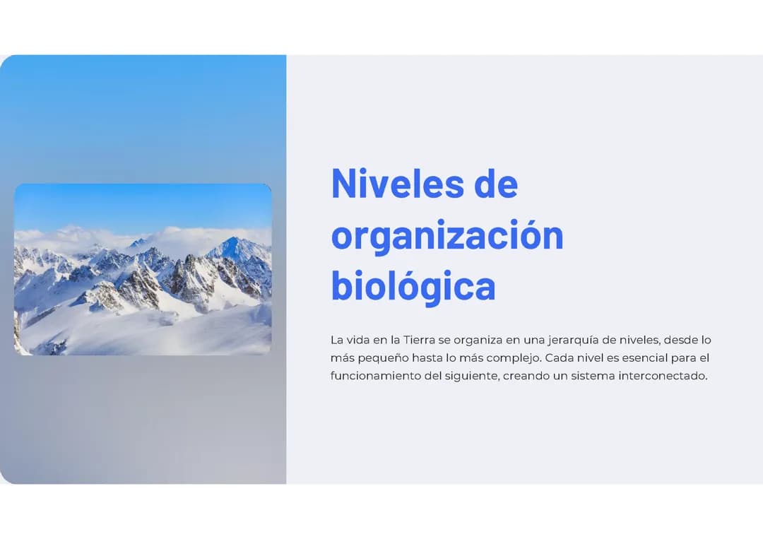 Niveles de organización biológica