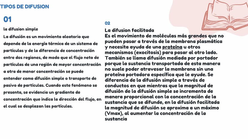 DIFUSÓN,OSMOSIS Y
TRANSPORTE
ACTIVO DE LA
MEMBRANA
CELULAR La difusion
LA DIFUSION ES EL DESPLAZAMIENTO DE
LAS MOLECULAS DE UNA SUSTANCIA
(E