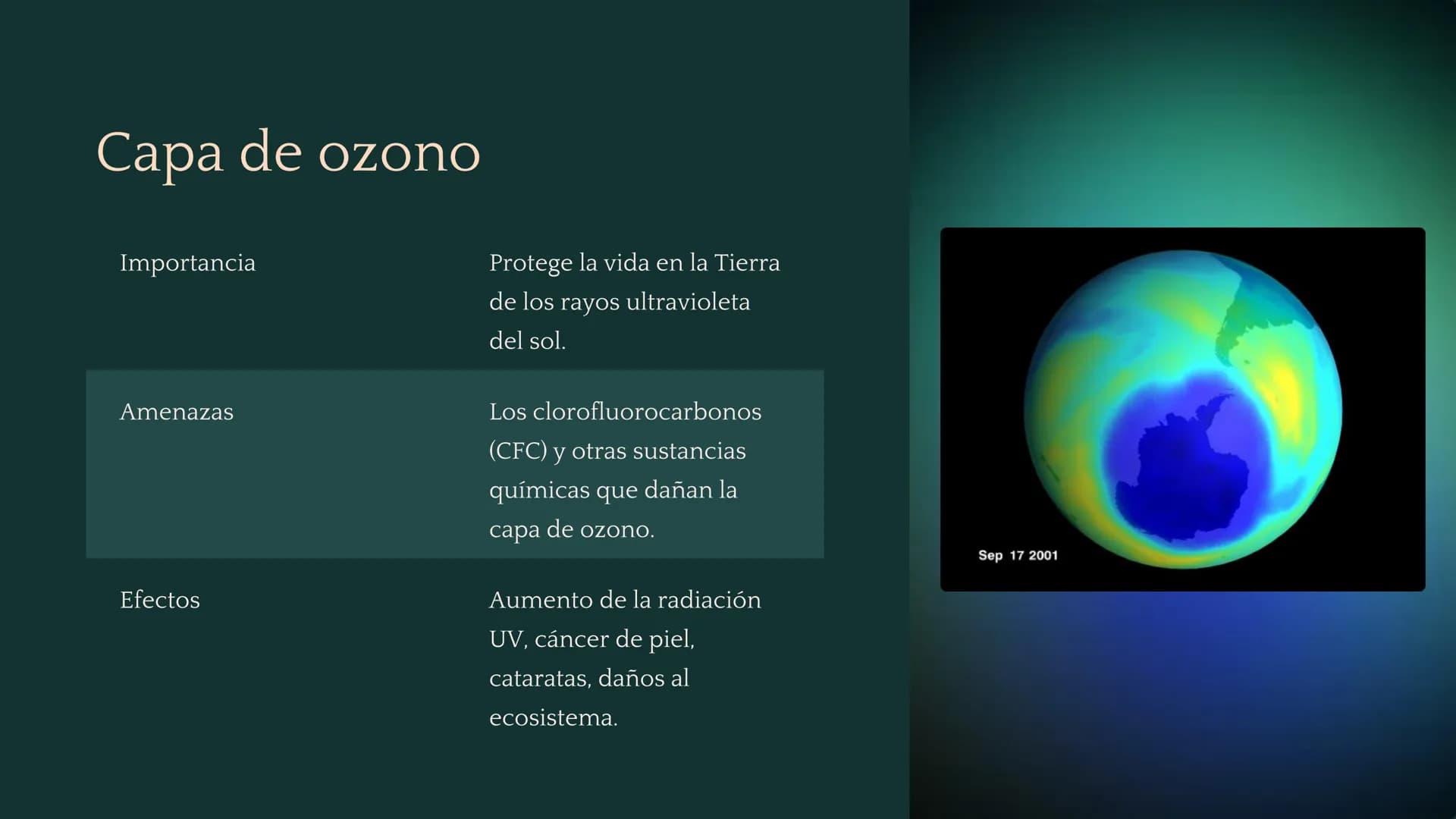Química ambiental
La química ambiental estudia las interacciones de los
compuestos químicos en el medio ambiente. Esta rama de la
química in
