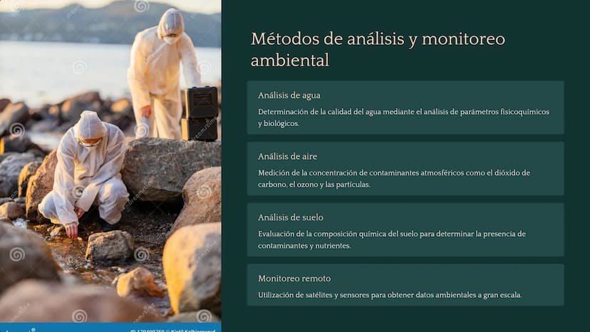 Química ambiental
La química ambiental estudia las interacciones de los
compuestos químicos en el medio ambiente. Esta rama de la
química in