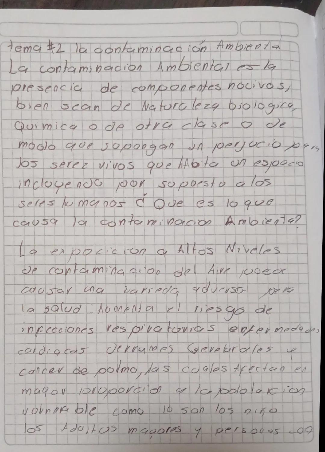tema #2 la contaminación Ambienta

La contaminacion Ambiental es la
presencia de componentes nocivos,
bien sean de Naturaleza biologica,
Qui
