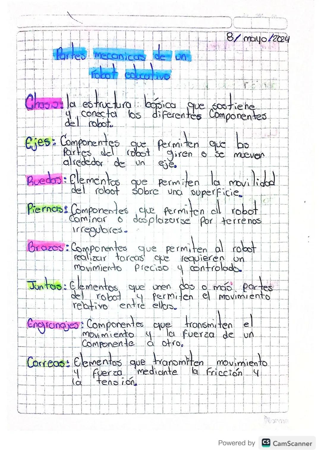 Los Componentes, de un robot
educativo

Sensores
Son elementos que permiten a los robots detectar.
Cambios en su entorno

Actuadores
Notor o