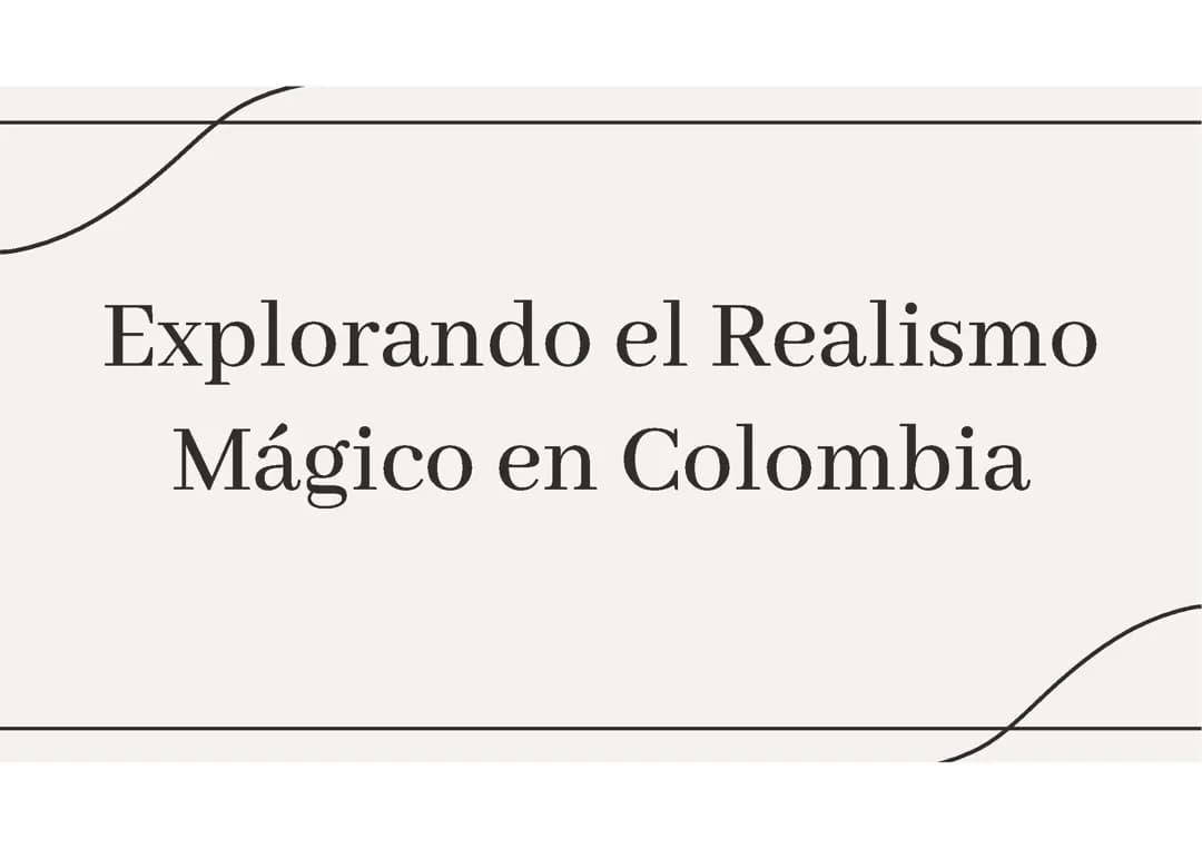 Realismo mágico colombiano 