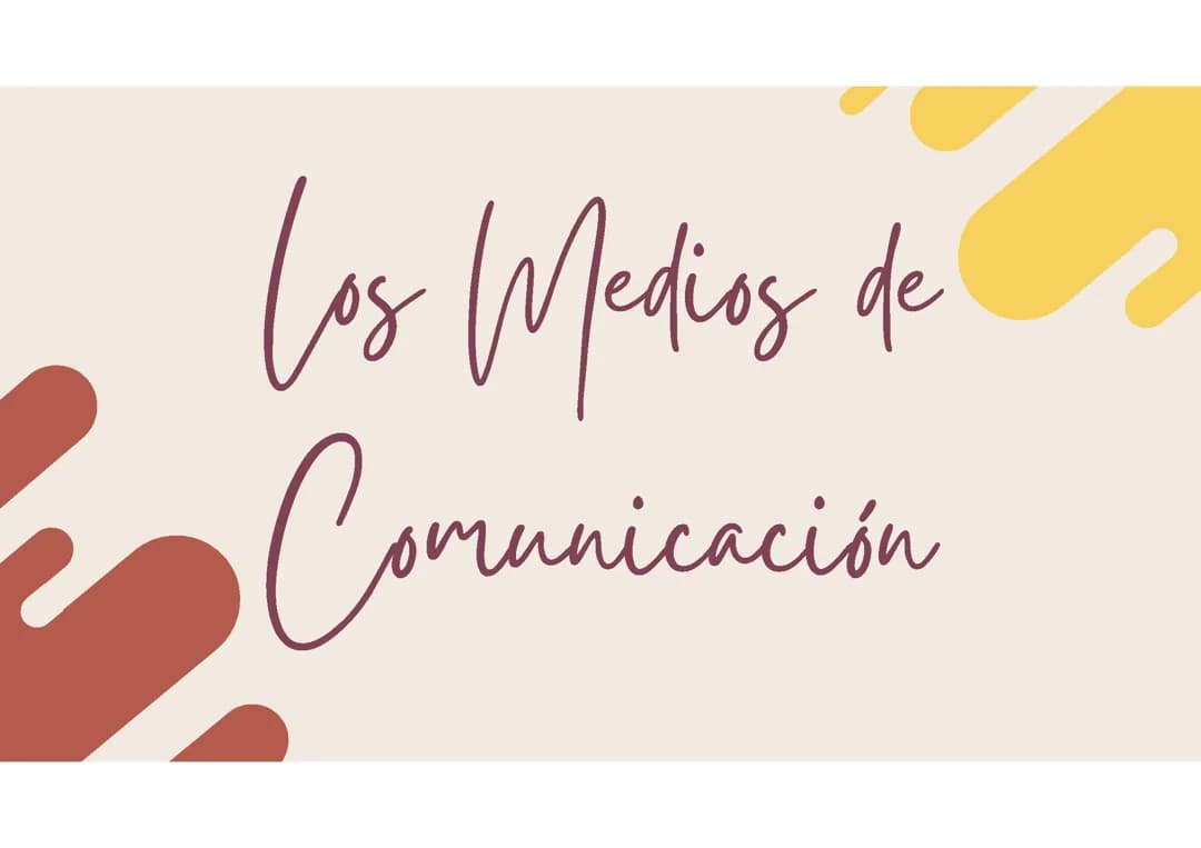 Presentacion sobre los medios de comunicacion
