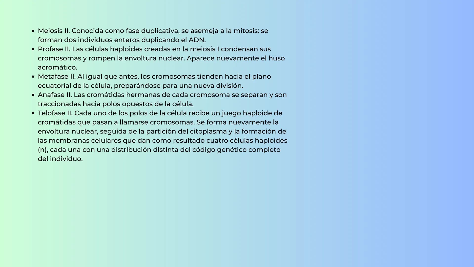 Meiosis ¿QUE ES?
Se denomina meiosis a una de las formas en que
se dividen las células, que se caracteriza por dar
lugar a células hijas gen