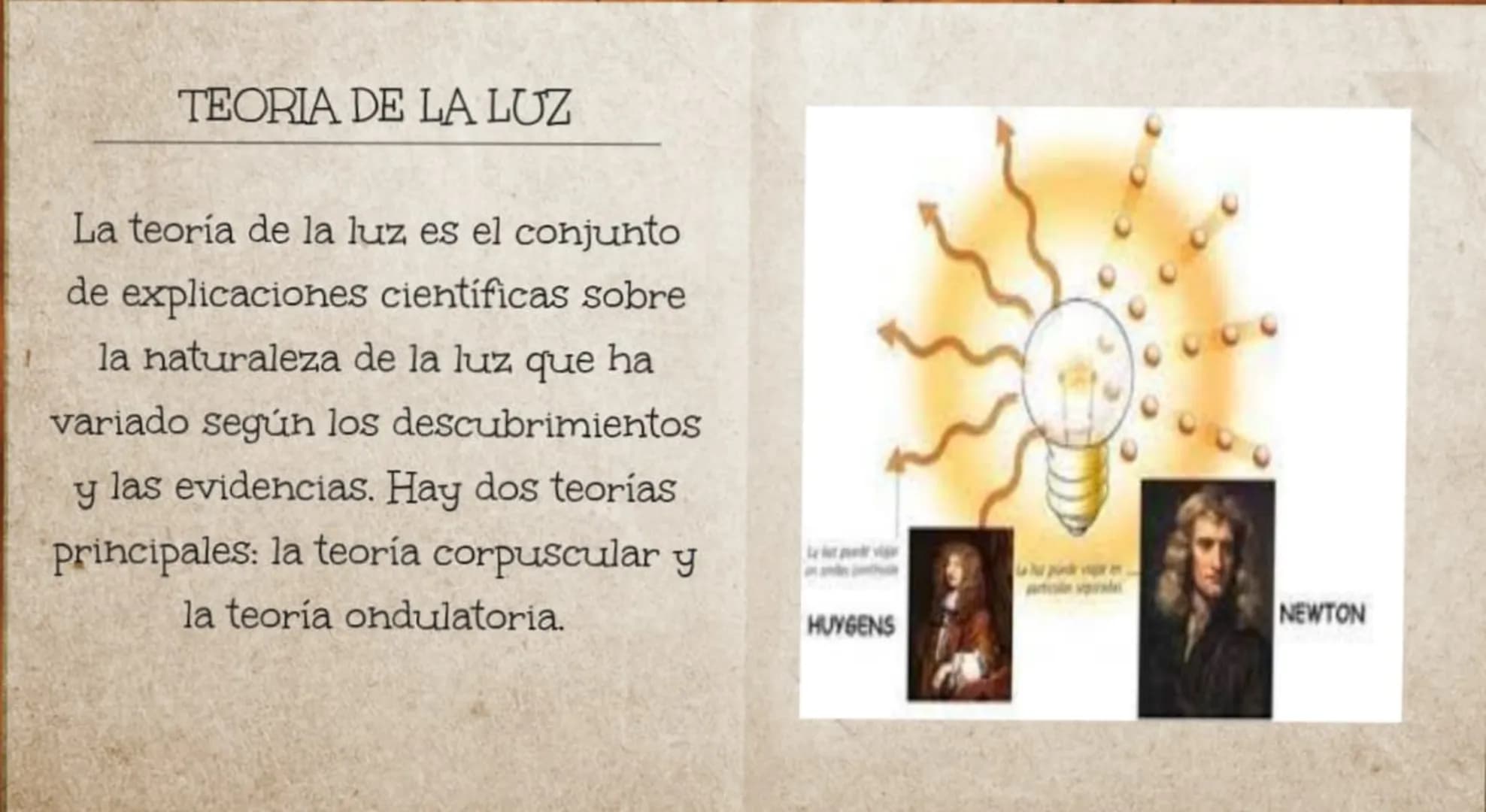 PRISMA DE NEWTON
ESPECTRO
LA LUZ SE DESCOMPONE AL PASAR POR UN PRISMA
NATURALEZA
DE LA LUZ ÍNDICE
1. Introducción
2. Justificación
3. Desarr
