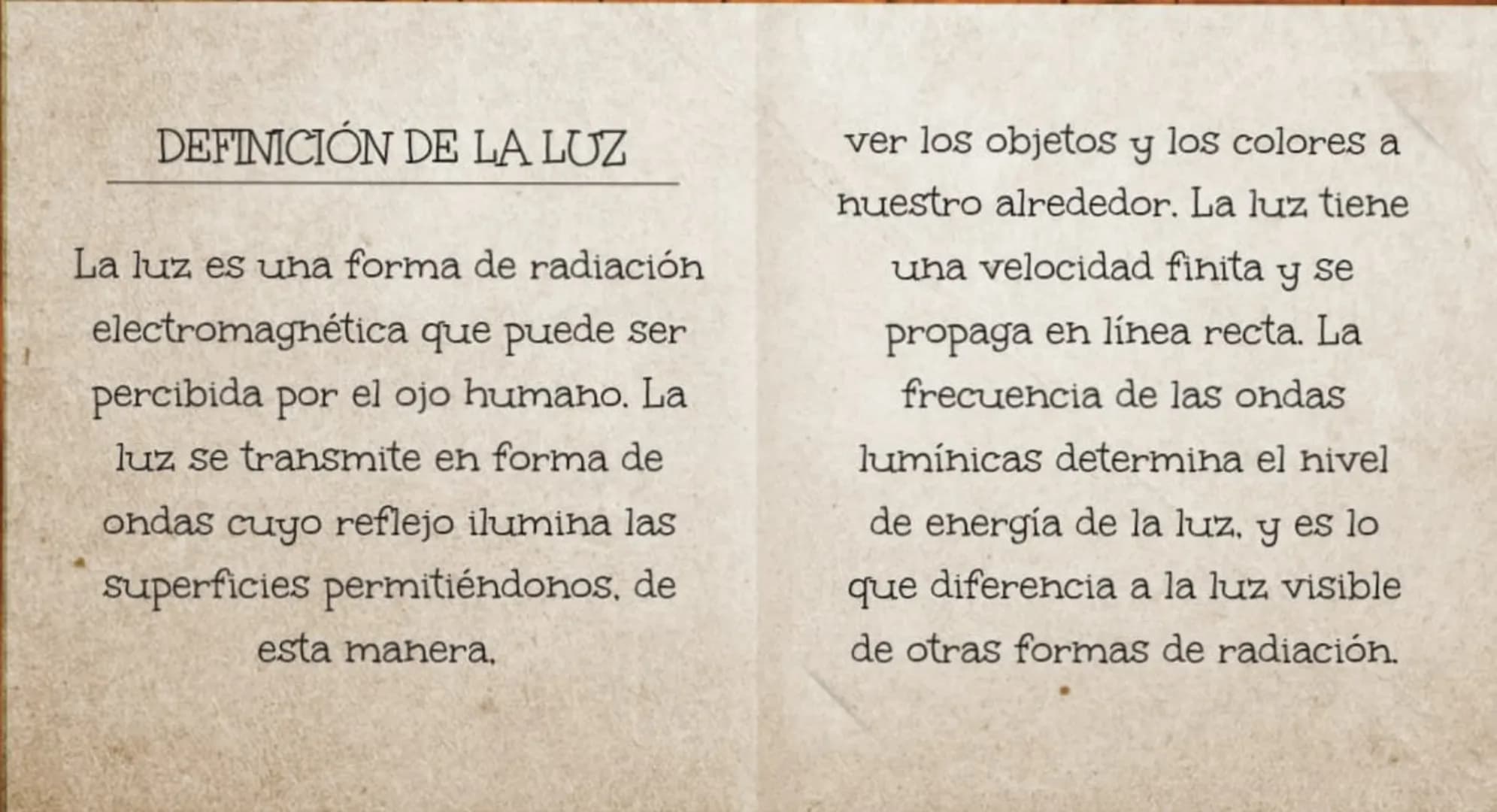 PRISMA DE NEWTON
ESPECTRO
LA LUZ SE DESCOMPONE AL PASAR POR UN PRISMA
NATURALEZA
DE LA LUZ ÍNDICE
1. Introducción
2. Justificación
3. Desarr