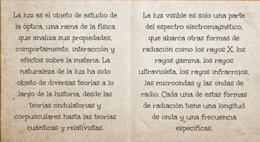 PRISMA DE NEWTON
ESPECTRO
LA LUZ SE DESCOMPONE AL PASAR POR UN PRISMA
NATURALEZA
DE LA LUZ ÍNDICE
1. Introducción
2. Justificación
3. Desarr