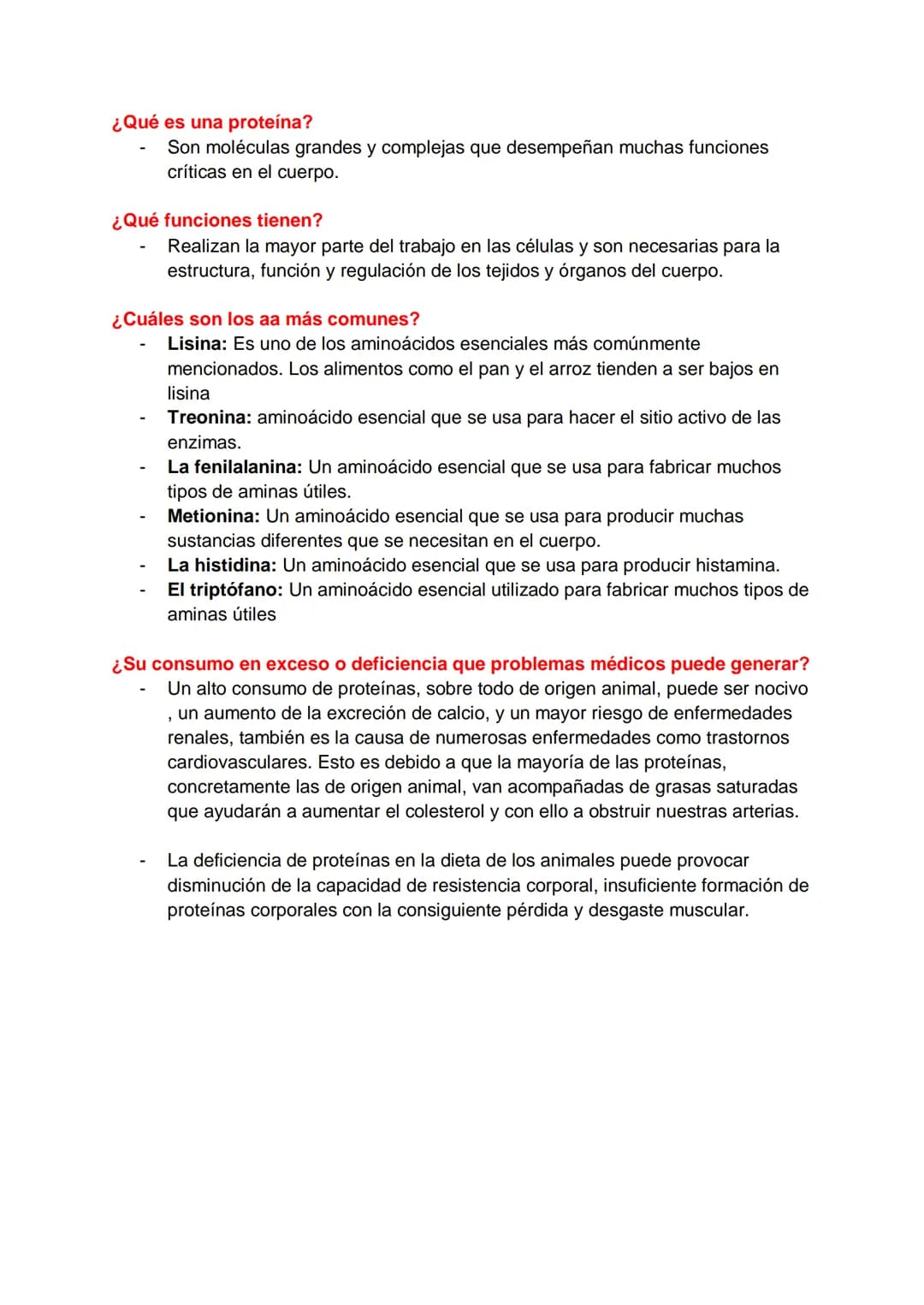 ¿Qué es una proteína?
Son moléculas grandes y complejas que desempeñan muchas funciones
críticas en el cuerpo.
¿Qué funciones tienen?
Realiz