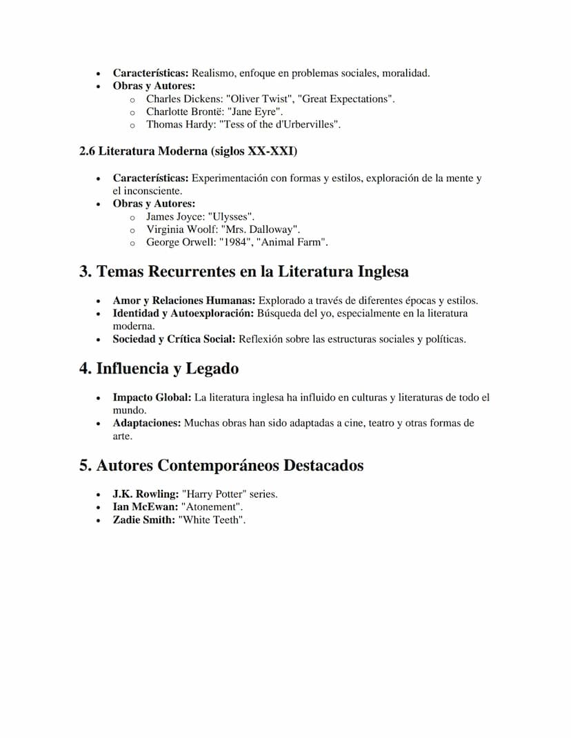 Literatura Inglesa
APUNTES//
1. Introducción a la Literatura Inglesa
•
•
Definición: La literatura inglesa abarca las obras escritas en ingl