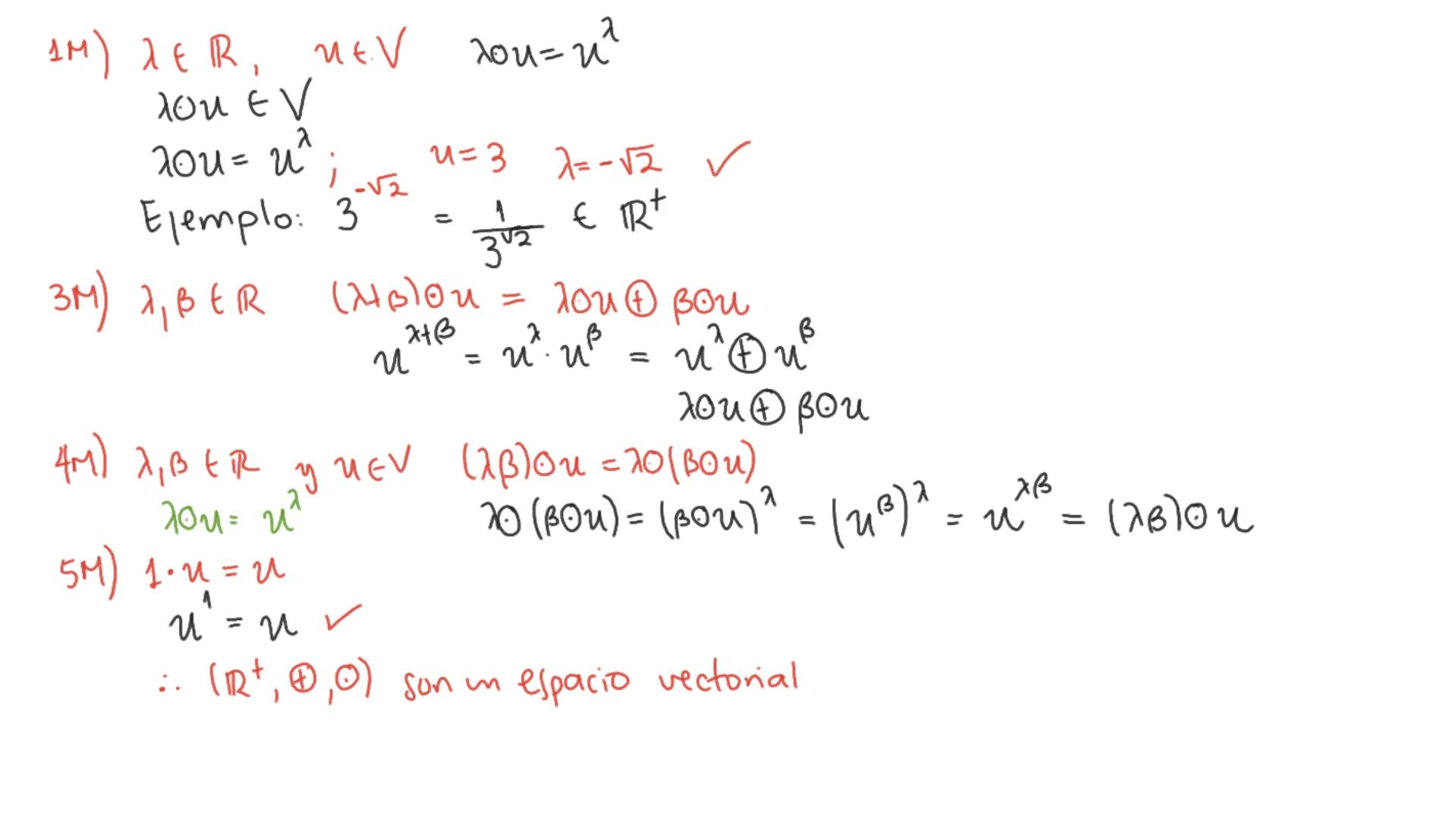 Espacios vectoriales
Es una terna formada por un
in conjunto Vy
satisfacen las siguientes propiedades:
Para la suma
15) Si ny v EV, entonces