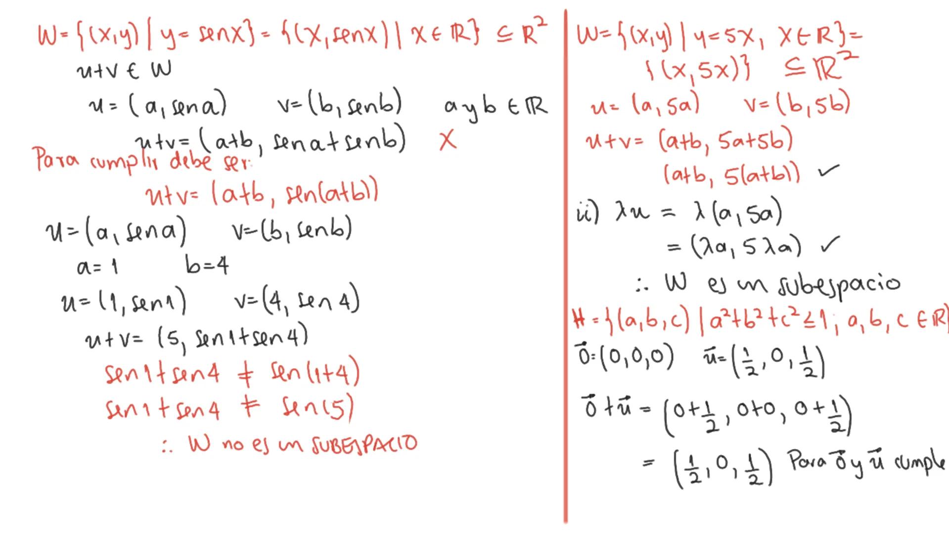 Espacios vectoriales
Es una terna formada por un
in conjunto Vy
satisfacen las siguientes propiedades:
Para la suma
15) Si ny v EV, entonces