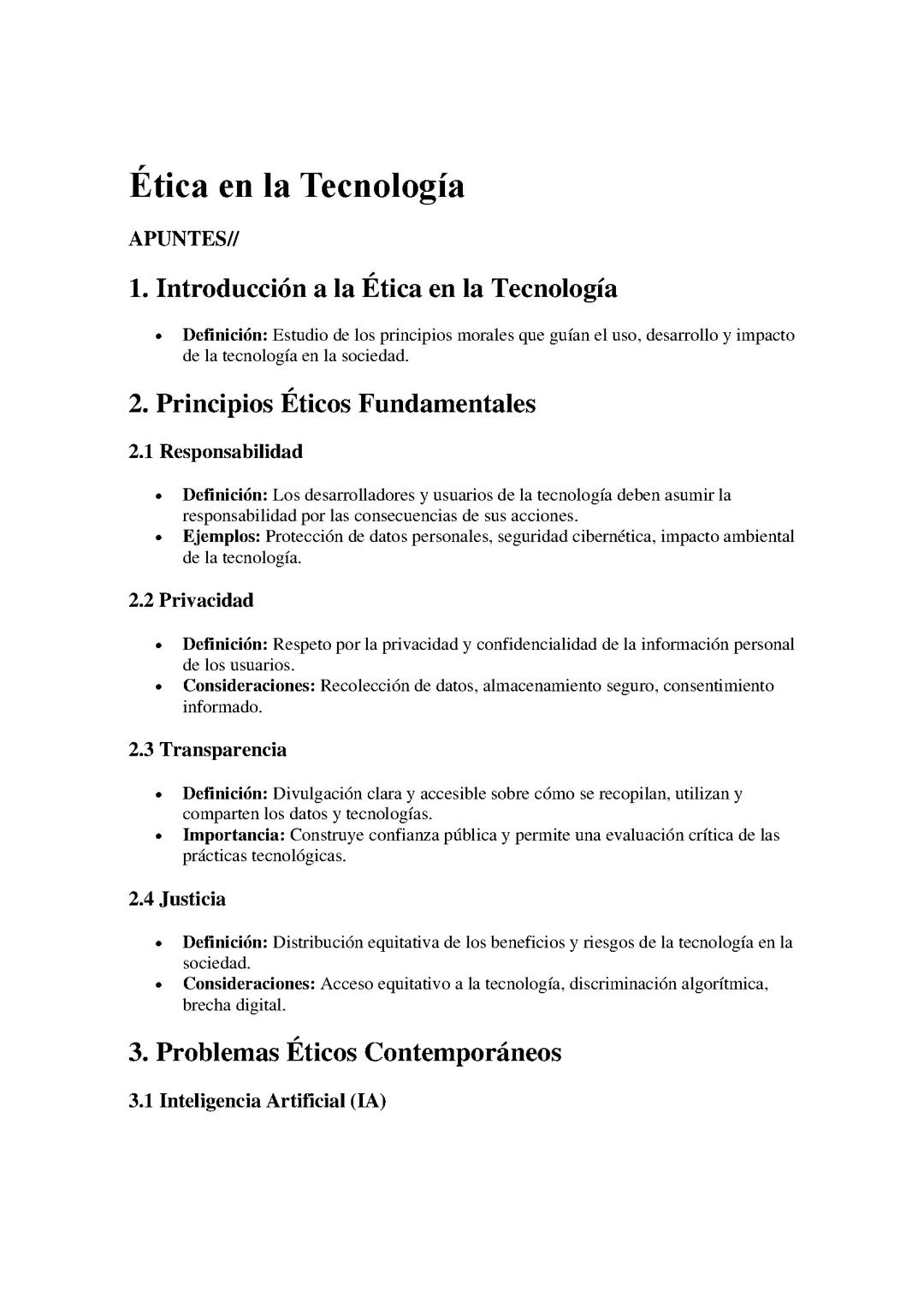 Principios de Ética en la Tecnología