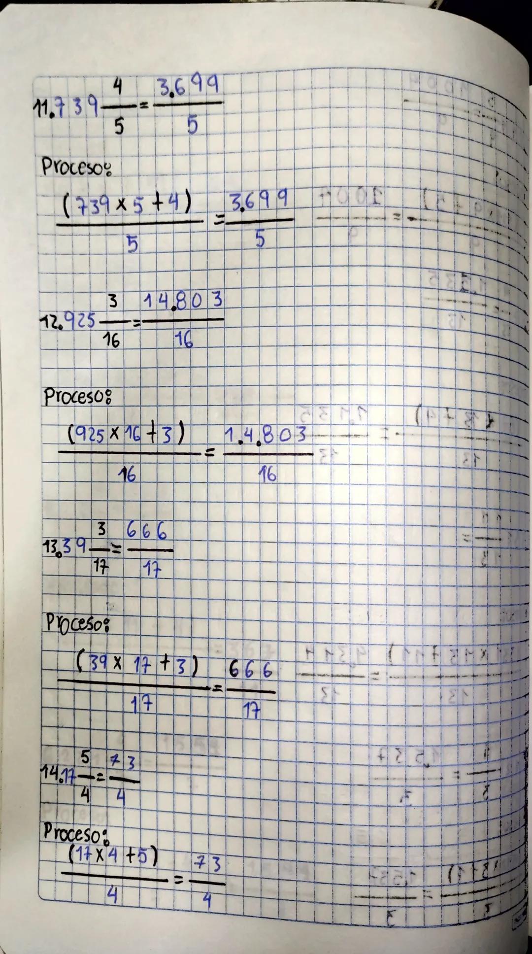 Practica Números
Mixtos.
1.0bserva cada figura, luego completar las
fracciones.
A.

B.

C.

D.
△

$1\frac{1}{2} = \frac{\boxed{3}}{2}$

$1\f