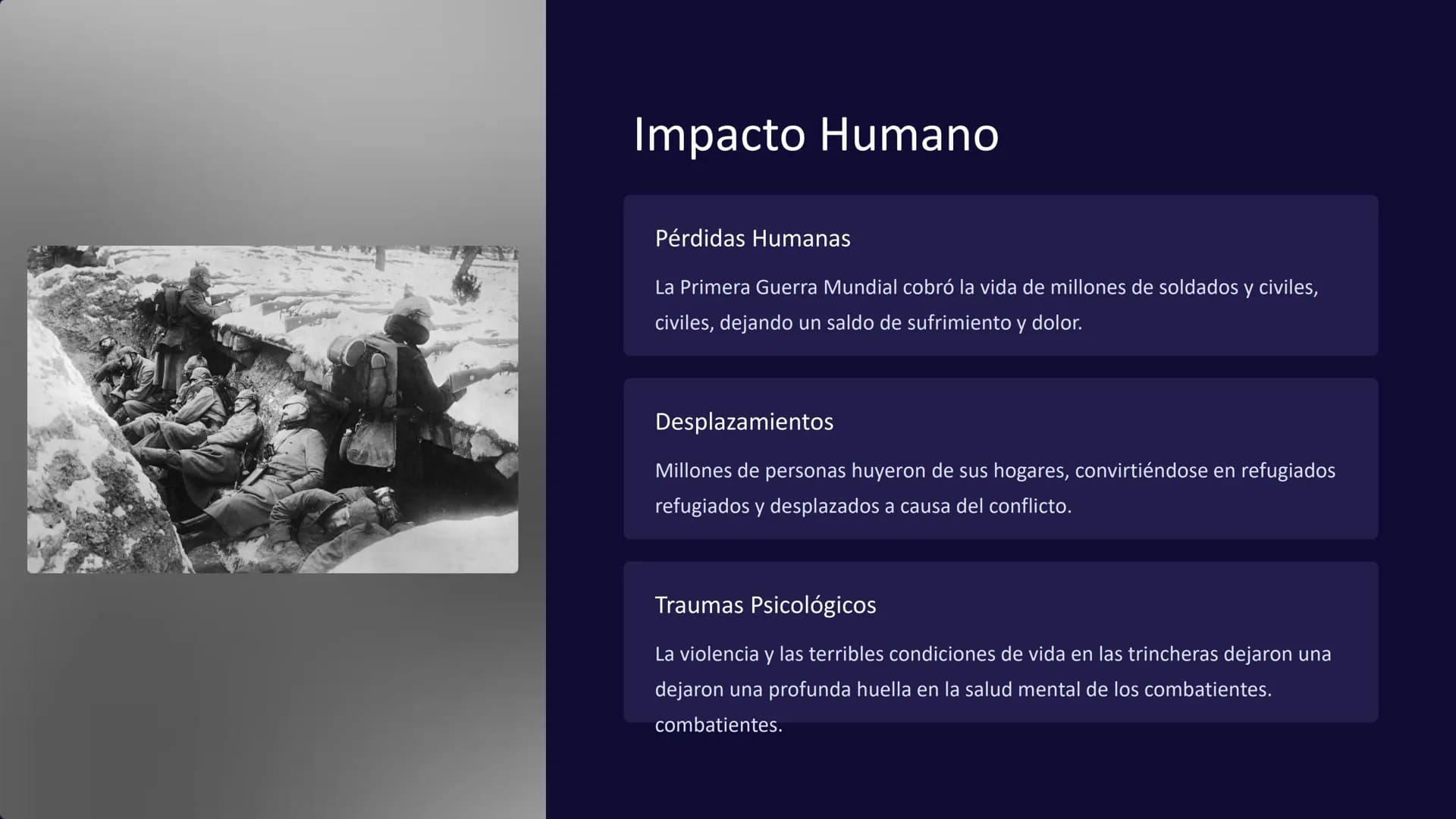 La Primera Guerra
Mundial: Un Conflicto
Global
La Primera Guerra Mundial (1914-1918) fue un conflicto bélico global
bélico global que marcó 