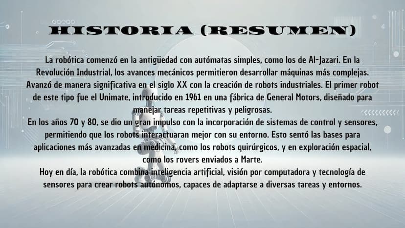 ROBÒTICA
Es una rama de la tecnología que se enfoca en diseñar,
construir y programar robots. Los robots son máquinas
programables que puede