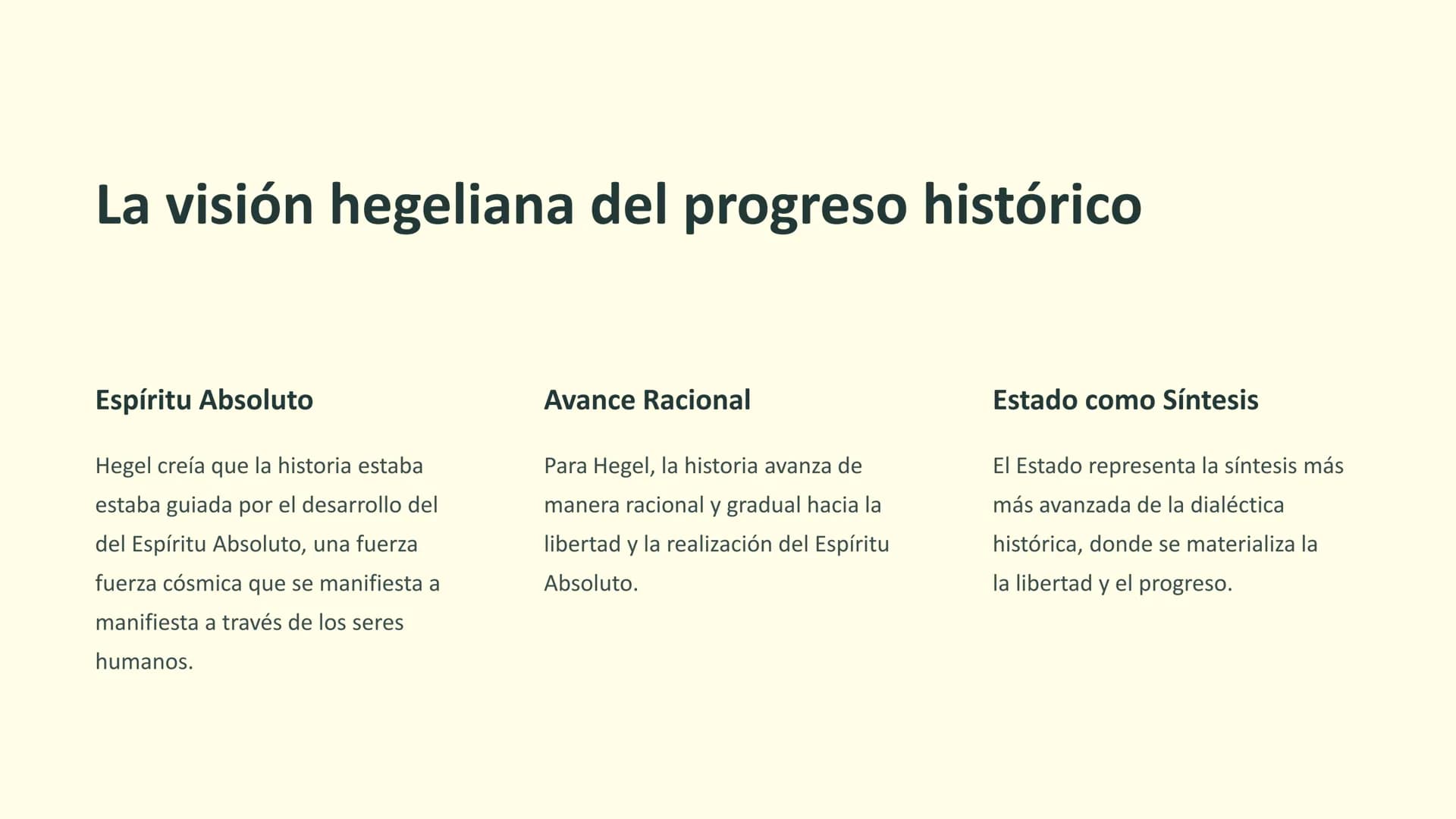 Filosofía de la
historia: Hegel, Marx y
Marx y Fukuyama
La filosofía de la historia analiza los patrones y
significados en el desarrollo de 