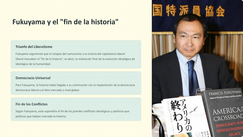 Filosofía de la
historia: Hegel, Marx y
Marx y Fukuyama
La filosofía de la historia analiza los patrones y
significados en el desarrollo de 