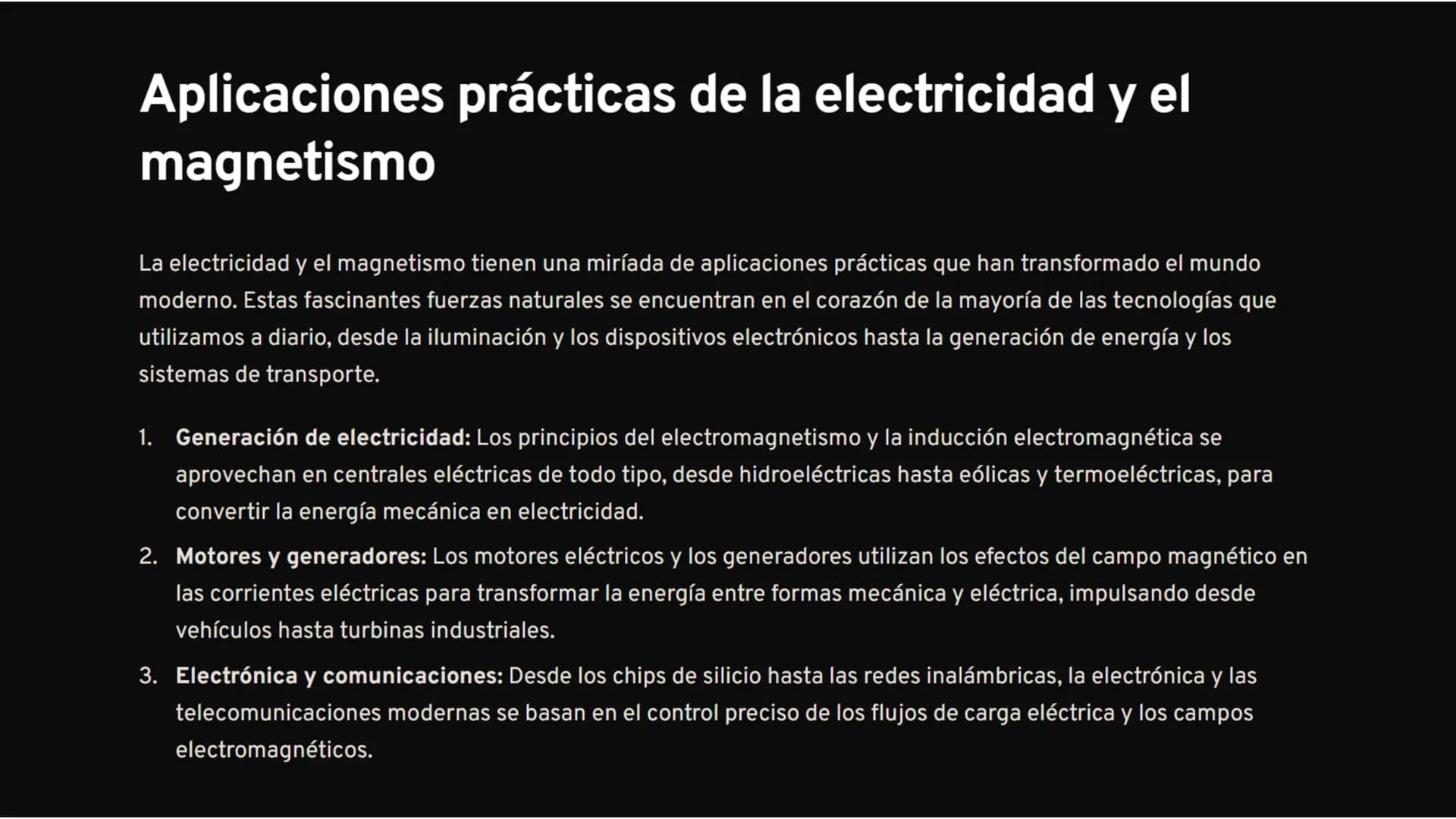 B
Introducción a la
electricidad y el
magnetismo
La electricidad y el magnetismo son fenómenos físicos
fundamentales que rigen gran parte de