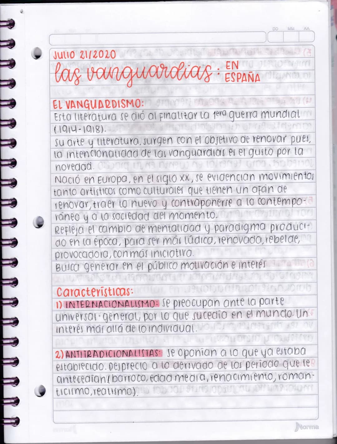 DD MM AA
Julio 21/2020
las vanguardias ESPAÑA
EL VANGUARDISMO:
ENG NGIM
ESPAÑA
D
(
Esta literatura se dió al finalizar la fera guerra mundia