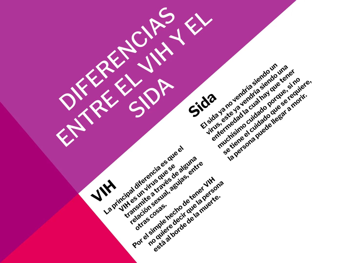 EL VIH Y
SIDA TABLA DE CONTENIDO
-
-¿Qué es una ITS?
-¿Qué es el VIH y sida?
-
Síntomas.
- Tratamientos.
Diferencia entre VIH y sida.
- Hist