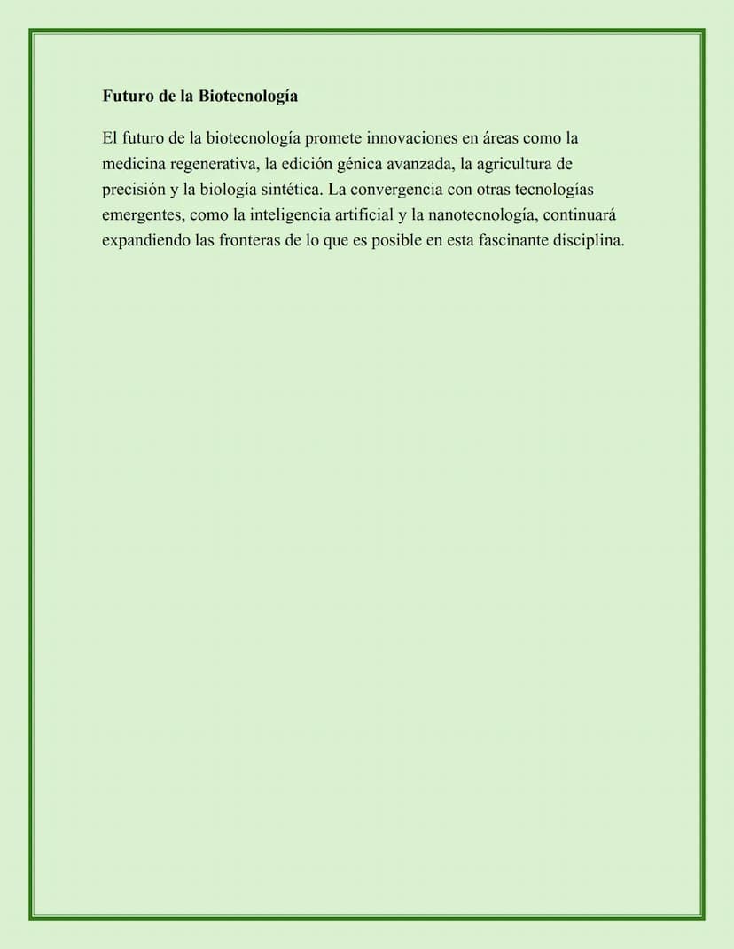 BIOTECNOLOGÍA Y SUS
APLICACIONES
La biotecnología es una rama de la ciencia que utiliza organismos vivos,
sistemas biológicos o sus derivado