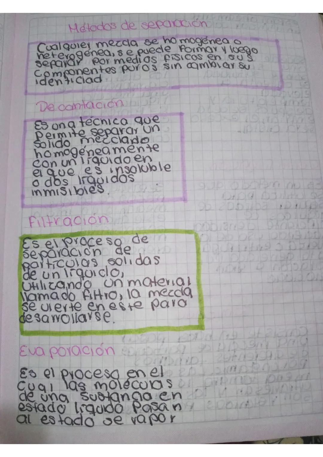 # Métodos de separación

Cualquier mezcla se ho mogénea o
heterogenea, se puecle formar y luego
separar por medias fisicos en ous
Componente