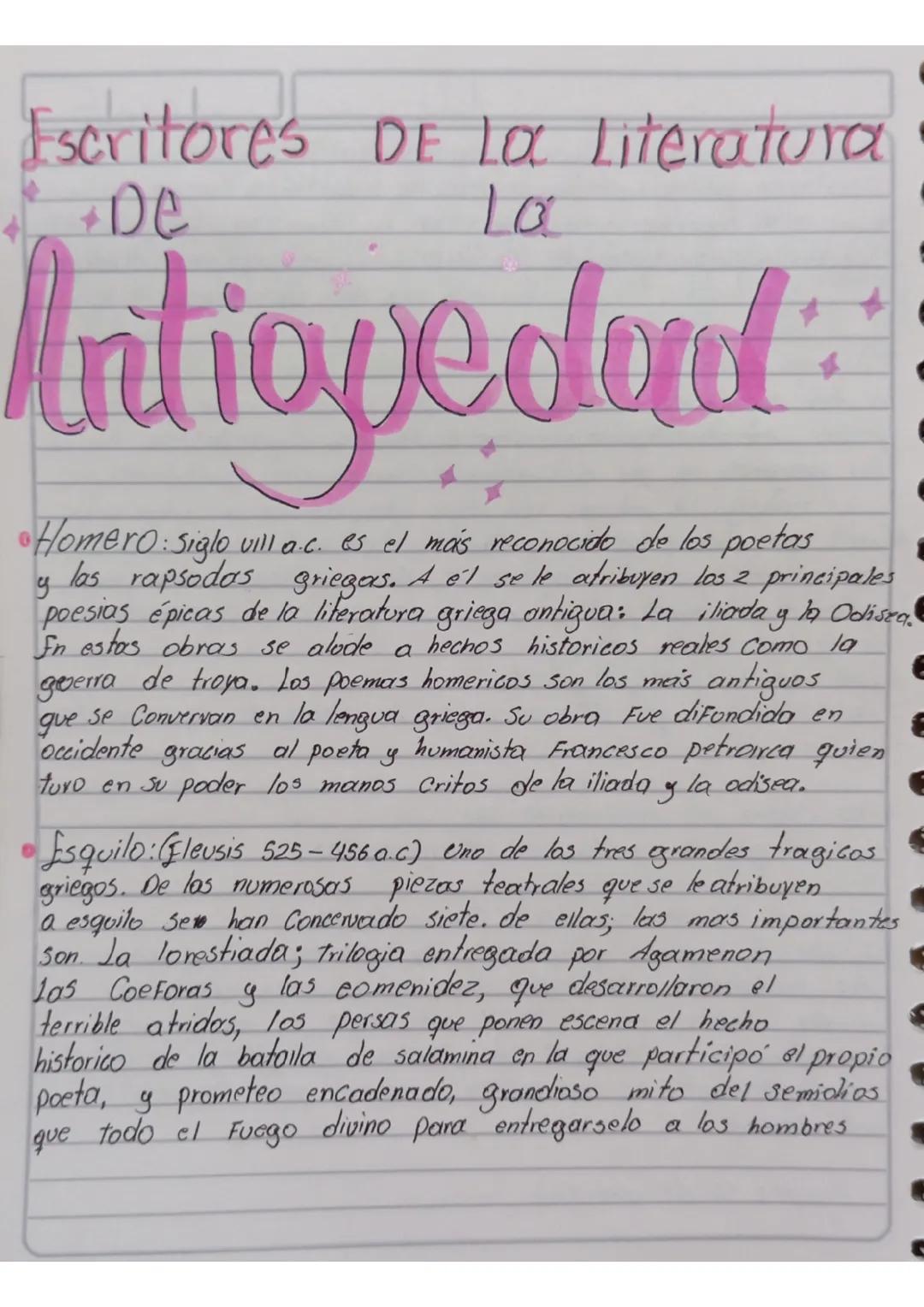 escritores de la antigüedad. 