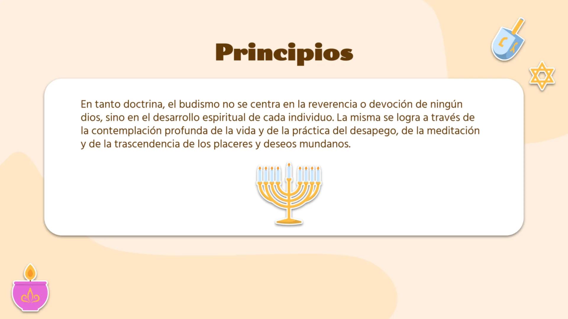 Tabla de contenidos
01
02
03
¿Que es?
¿Qué tipo de
religión es?
Creencias
04
05
Tipos de
budismo
Lugar de culto 01
¿Que es? El budismo es un