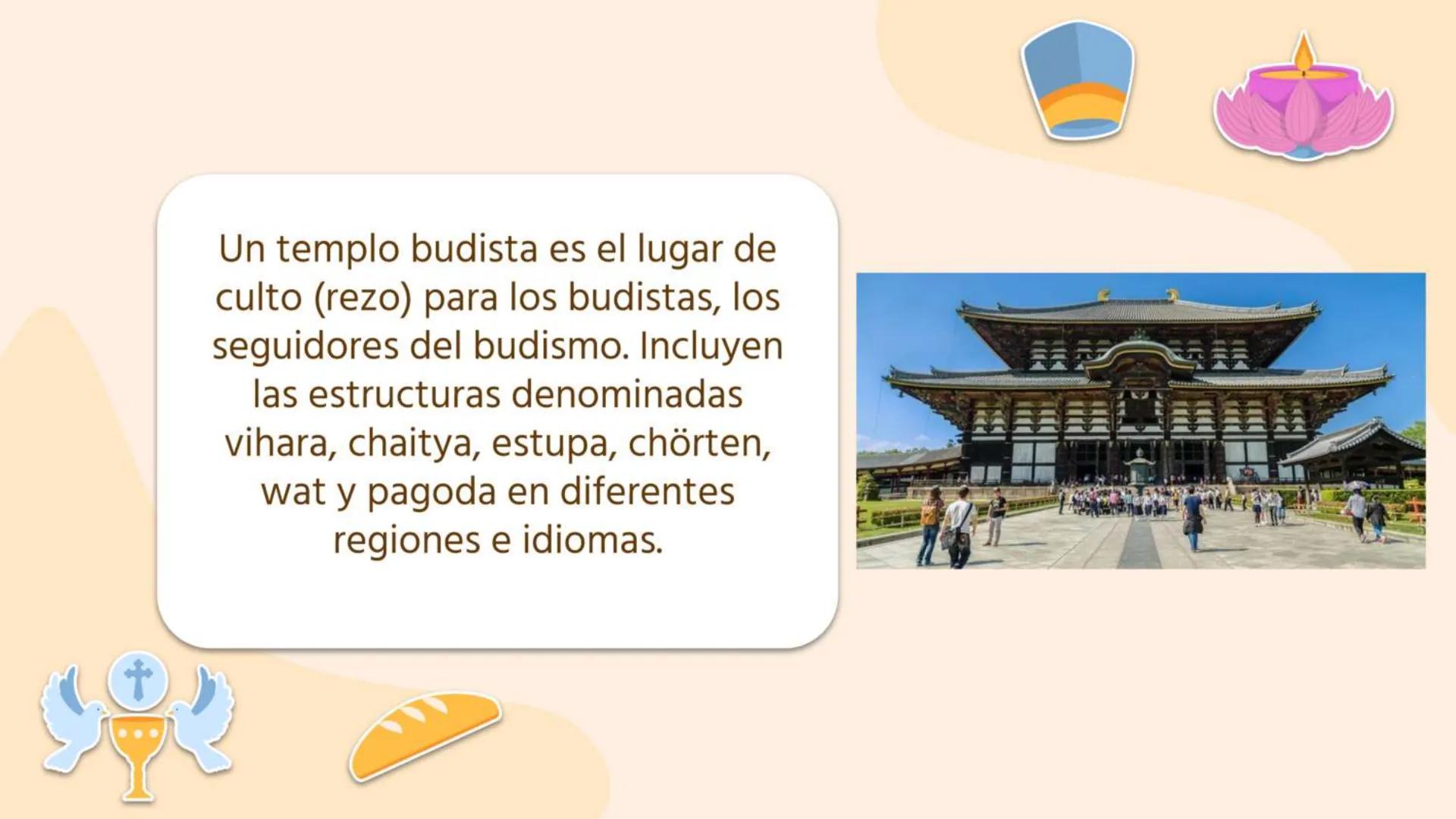 Tabla de contenidos
01
02
03
¿Que es?
¿Qué tipo de
religión es?
Creencias
04
05
Tipos de
budismo
Lugar de culto 01
¿Que es? El budismo es un