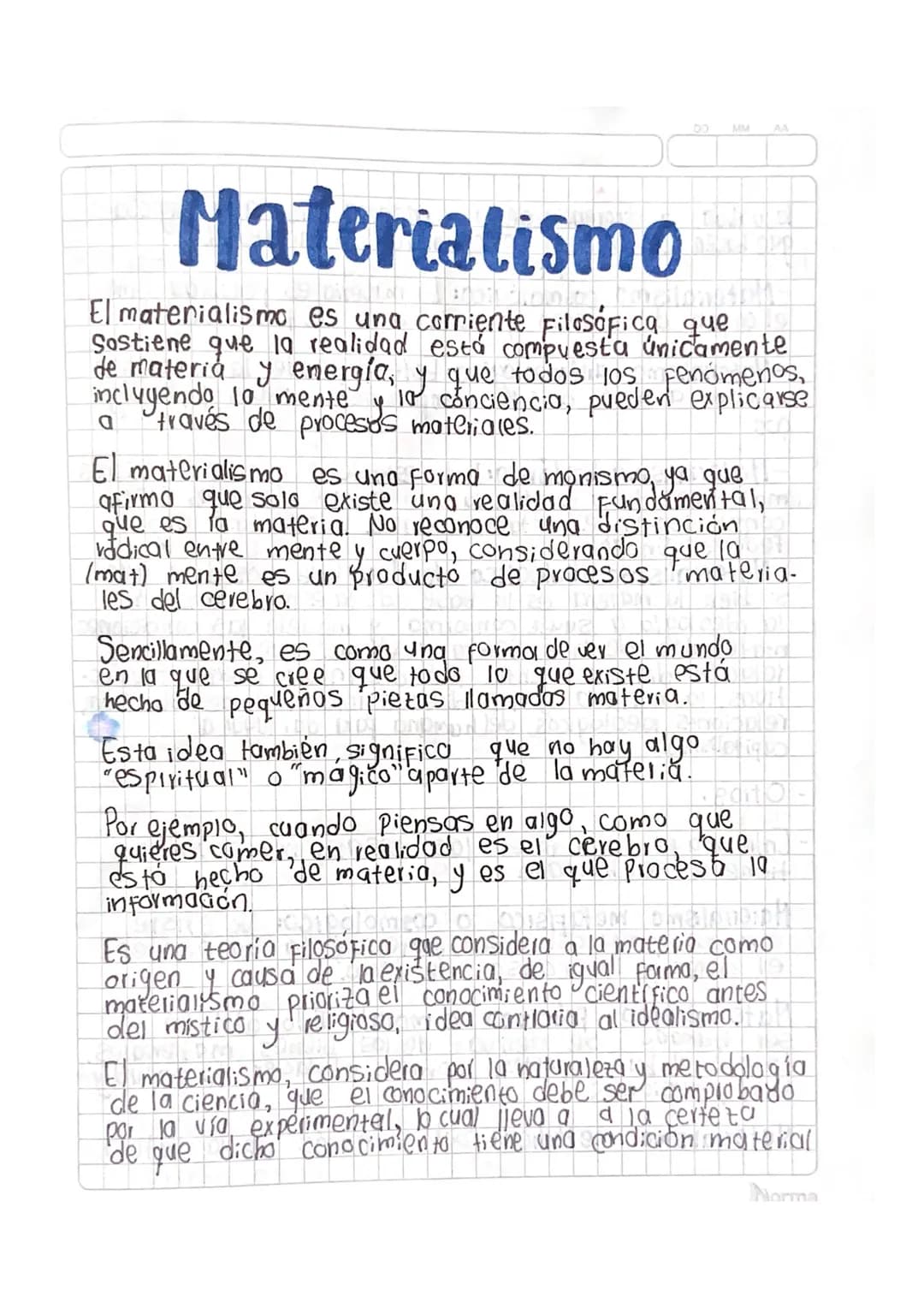 El materialismo