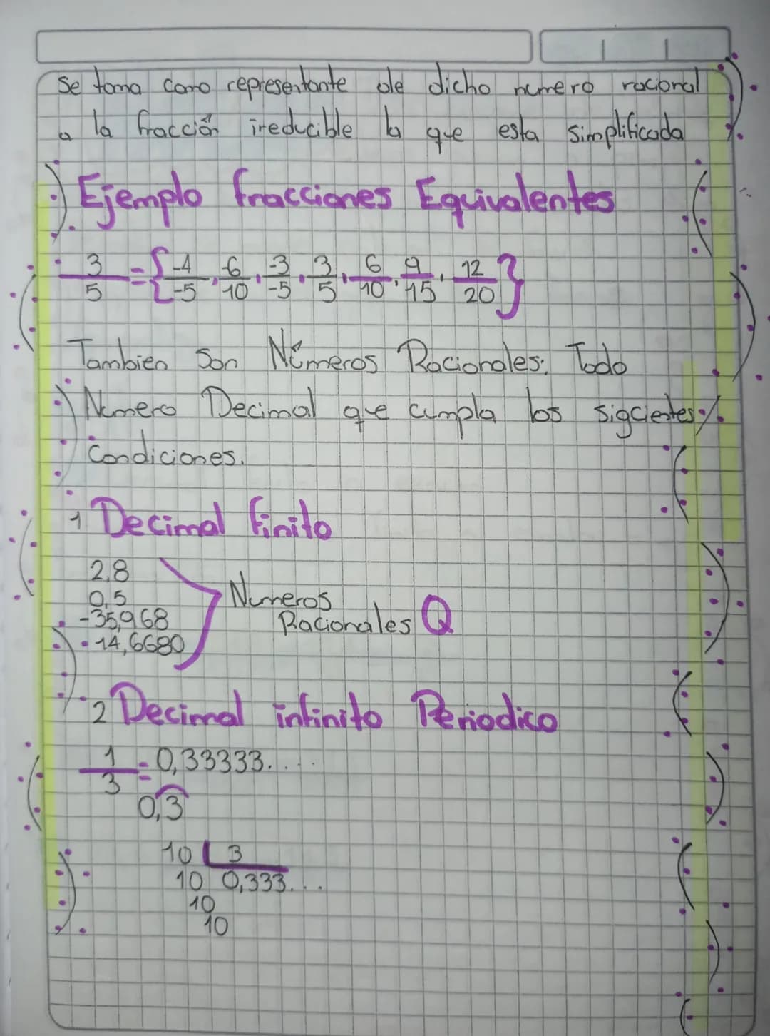 Los Números Racionales
JoEn el Sentido amplio, los números racionale
Se defines Como
el cociente de
2
numeros
enteros con denominador difere