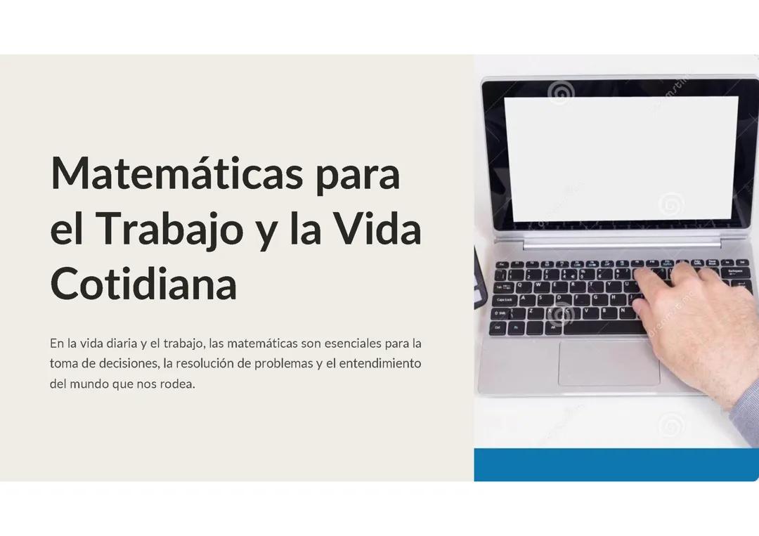 Matemáticas para el Trabajo y la Vida Cotidiana: 