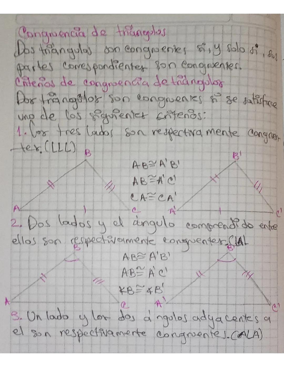 Congruencia de triángulos 🍓💞