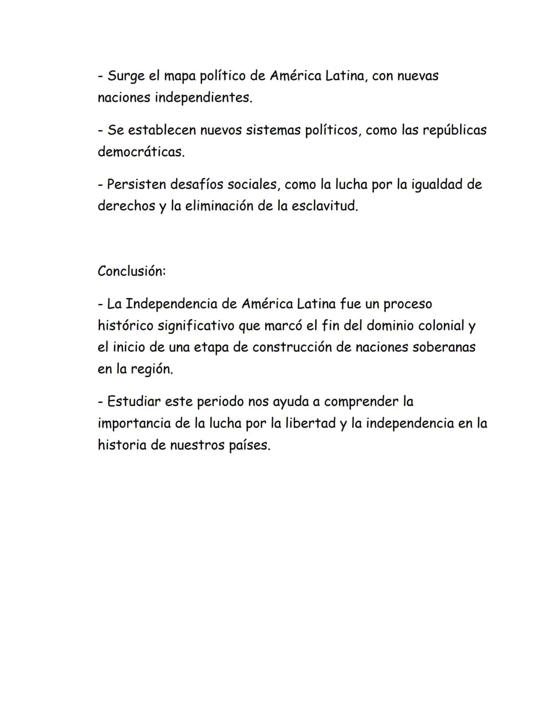 Tema: La Independencia de América Latina
Introducción:
-
La Independencia de América Latina fue un proceso de
lucha y emancipación de las co