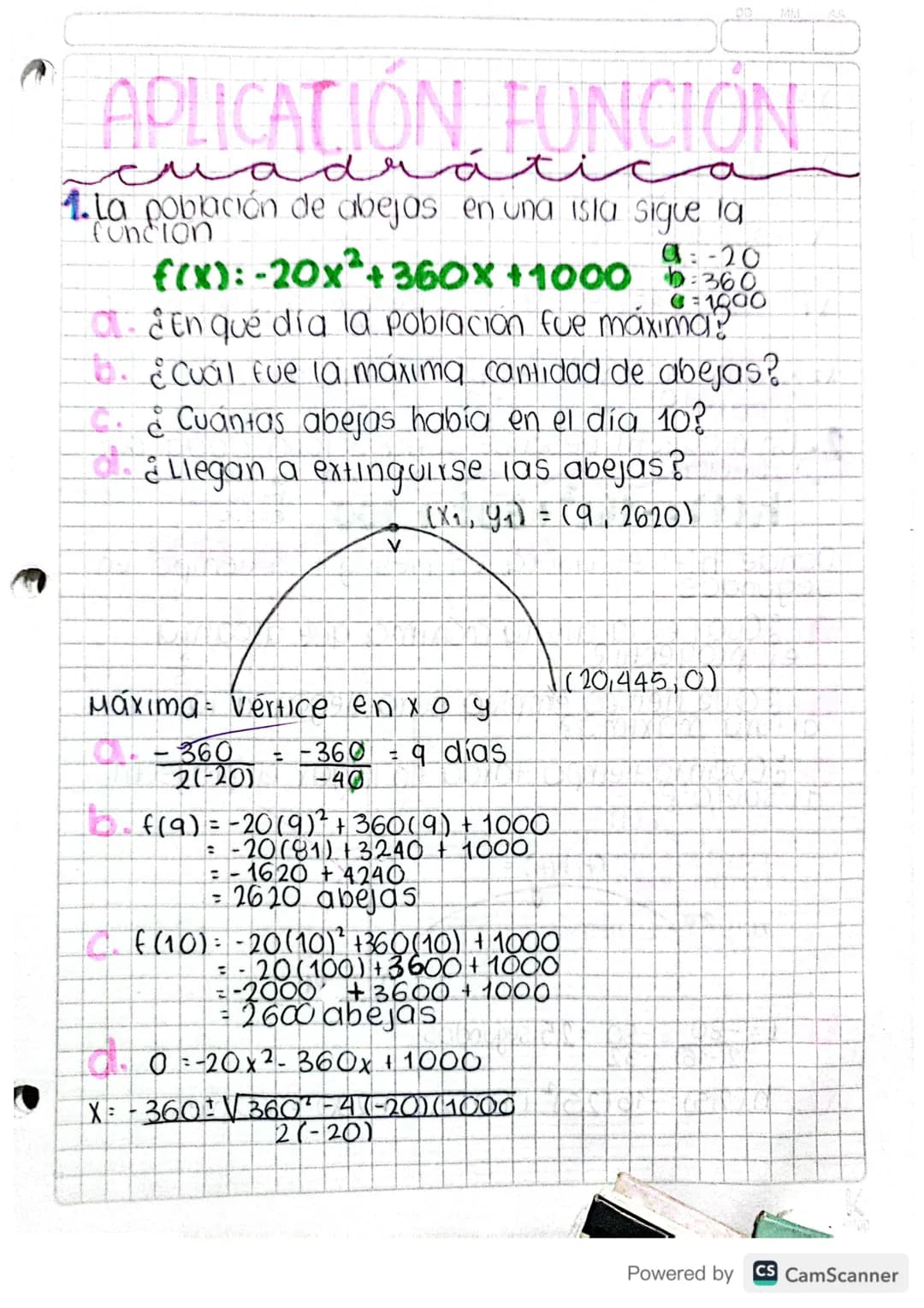 DD
MM
16.05.2023
FUNCIÓN
PARTE 2
Cuadratica
1. ((x) = y=-3x²-6x-3
0 - 3 0 - 60 = -3
concavo
hacia abajo
=
Punto de corte con y
Vertice b
29
