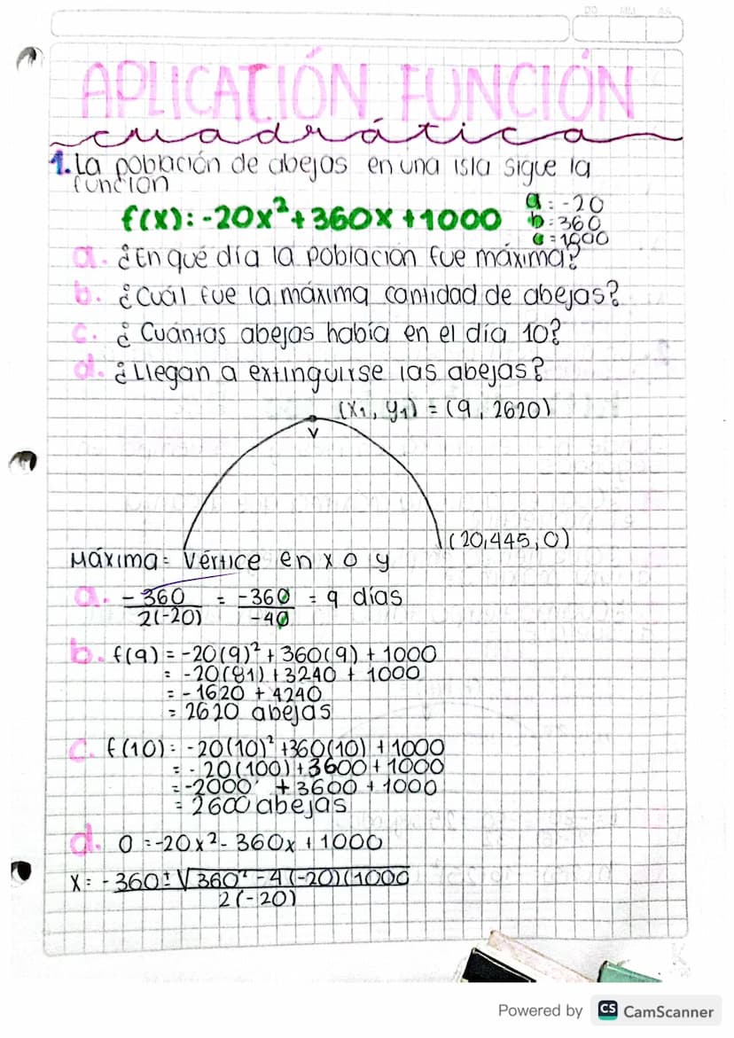 DD
MM
16.05.2023
FUNCIÓN
PARTE 2
Cuadratica
1. ((x) = y=-3x²-6x-3
0 - 3 0 - 60 = -3
concavo
hacia abajo
=
Punto de corte con y
Vertice b
29
