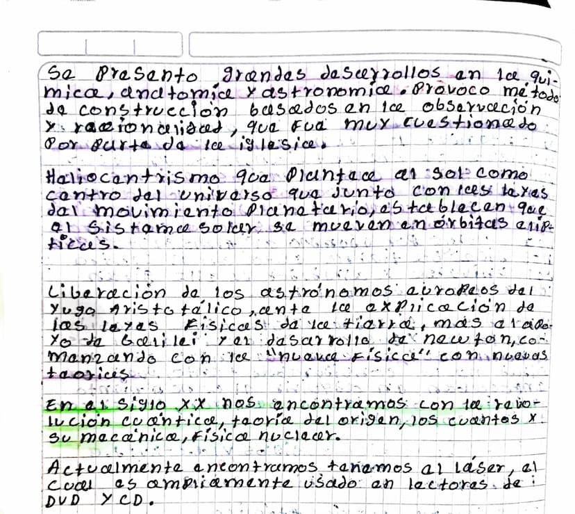 Historia de la Fisica..
Hace mucho tiempo las personas. trataban
de antander los Fanonemos que en la no-
turaleza sa Presentaban, estos proc