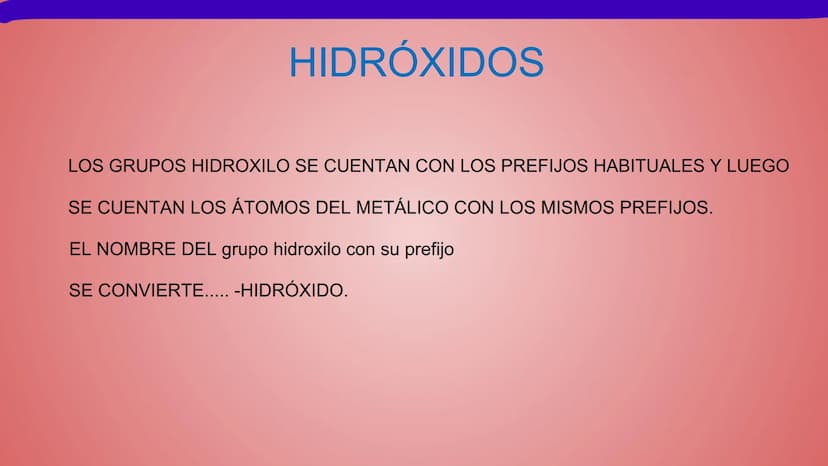 NOMENCLATURA
COMPUESTOS BINARIOS
DE OXIGENO
(nomenclatura IUPAC) METAL + OXIGENO = ÓXIDO
Cuente cuántos átomos de oxígeno hay: uno (monóxido