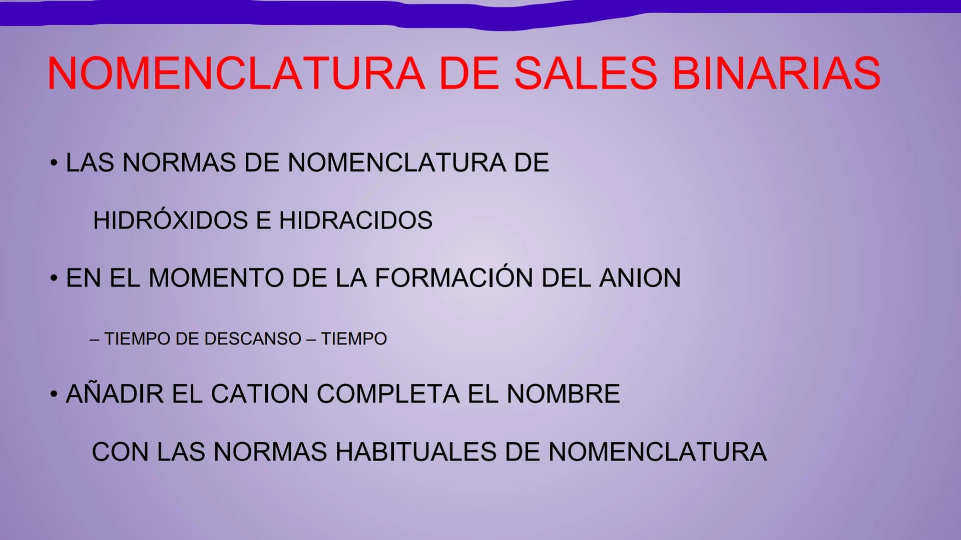 NOMENCLATURA
COMPUESTOS BINARIOS
DE OXIGENO
(nomenclatura IUPAC) METAL + OXIGENO = ÓXIDO
Cuente cuántos átomos de oxígeno hay: uno (monóxido