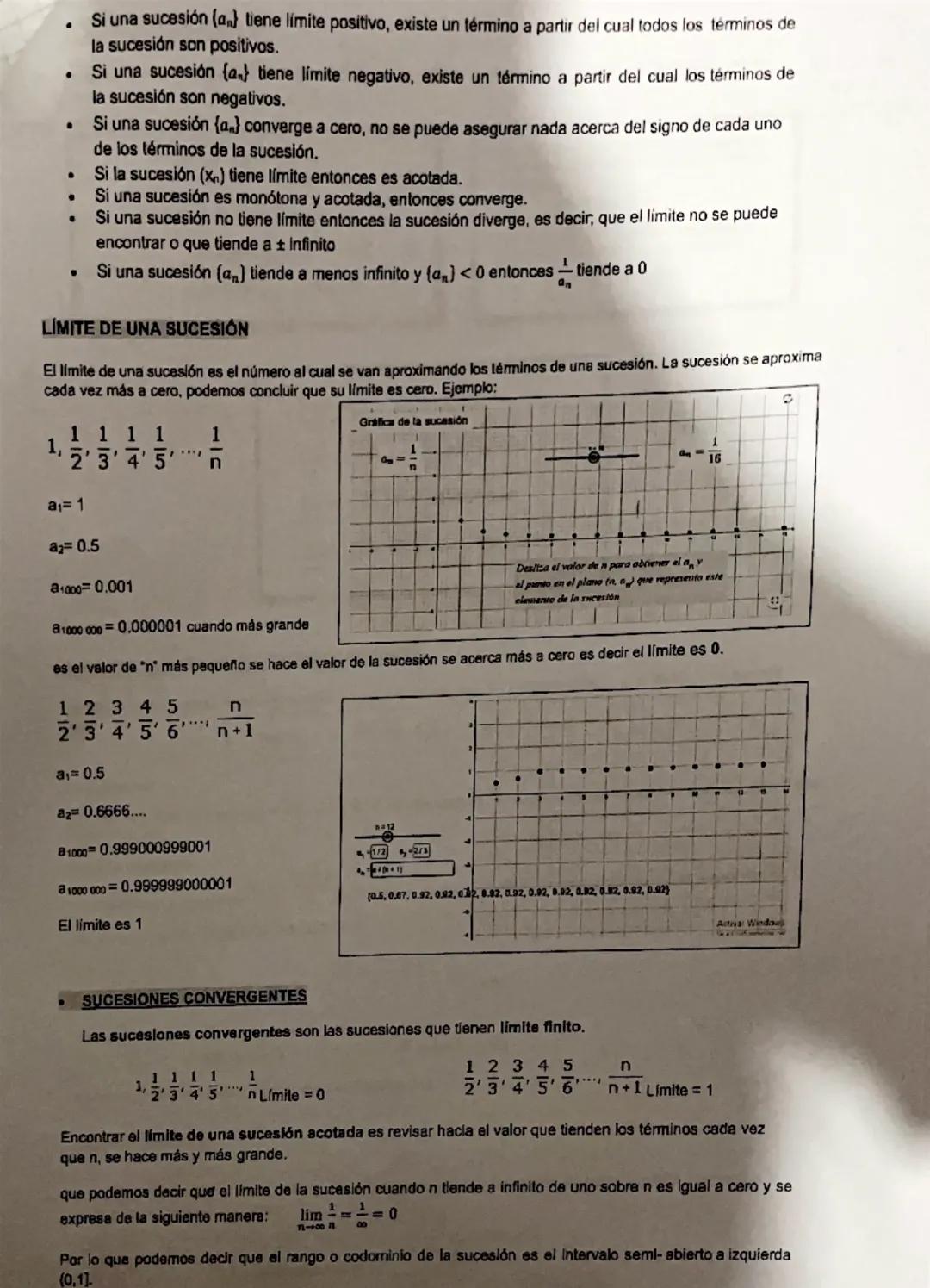 LAS SUCESIONES
Una sucesión es una aplicación cuyo dominio es el conjunto de los números naturales y su codominio es
cualquier otro conjunto