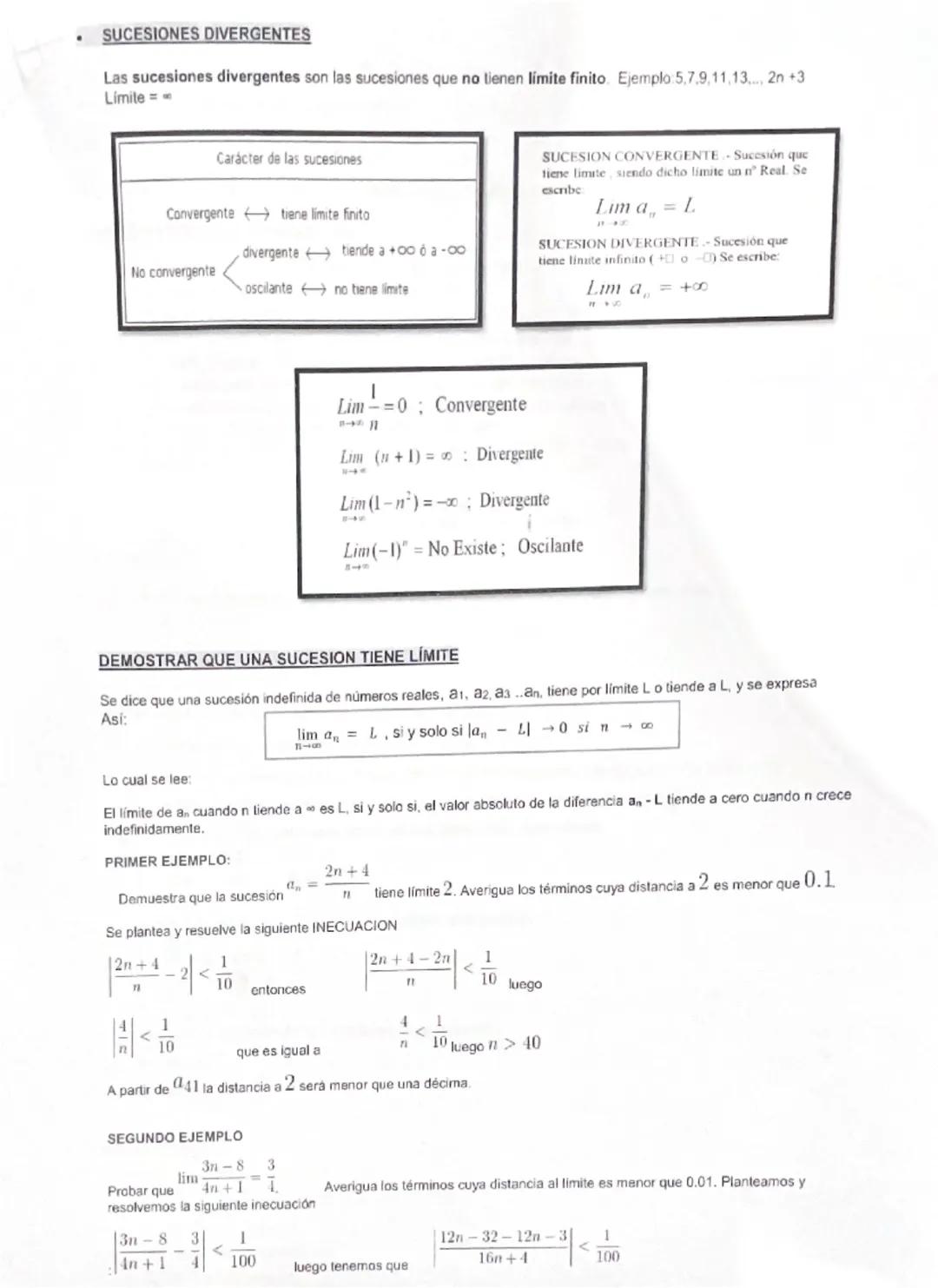 LAS SUCESIONES
Una sucesión es una aplicación cuyo dominio es el conjunto de los números naturales y su codominio es
cualquier otro conjunto