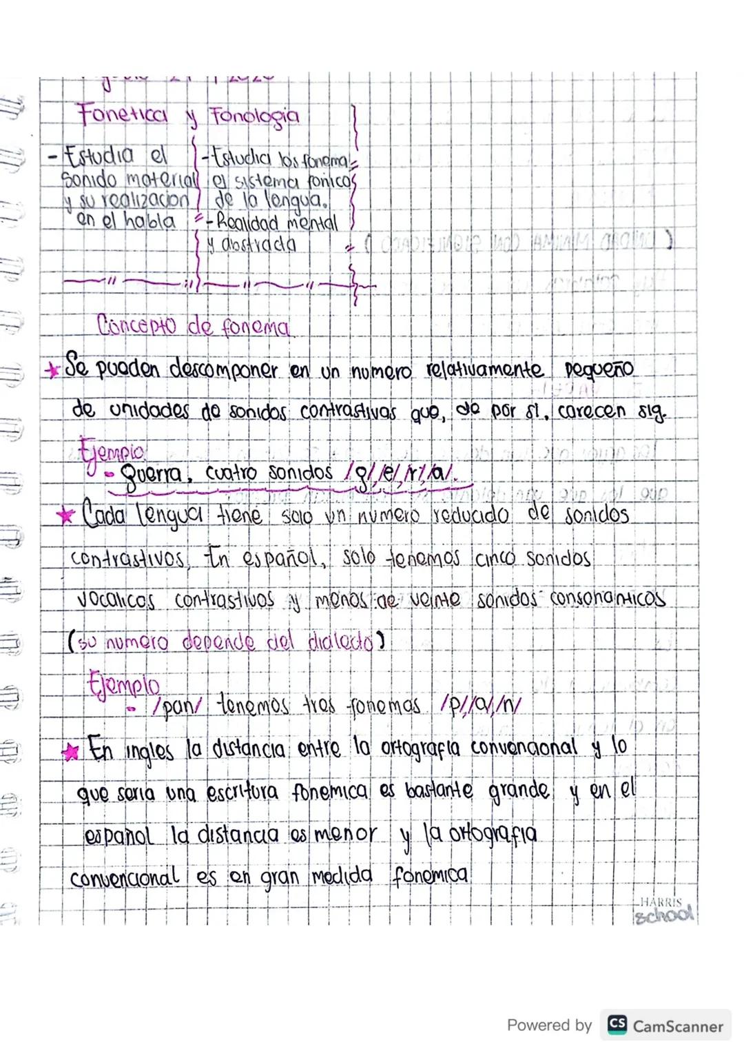 Fonetica
- Estudia el
Fonologia
-Estudia los fonemal
Sonido moterialel sistema fonicos.
y su realizacion de la lengua.
en el habla Realidad 