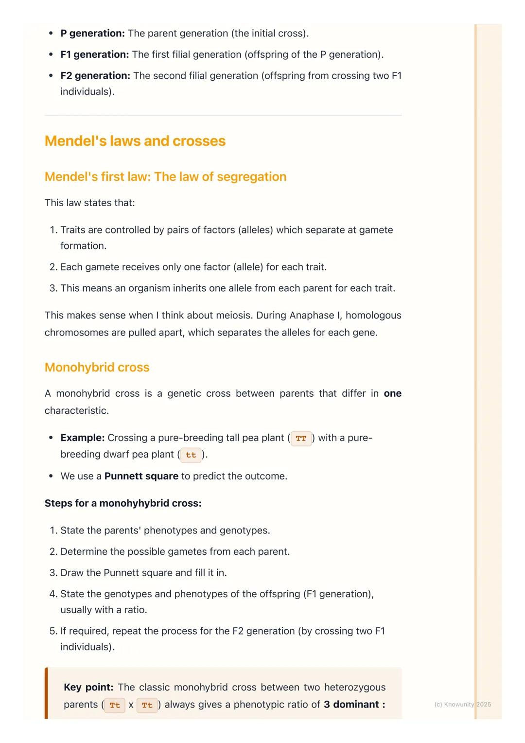 # Mendelian Genetics

Introduction to Mendelian genetics

This whole area is based on the work of Gregor Mendel, an Austrian monk who
studie