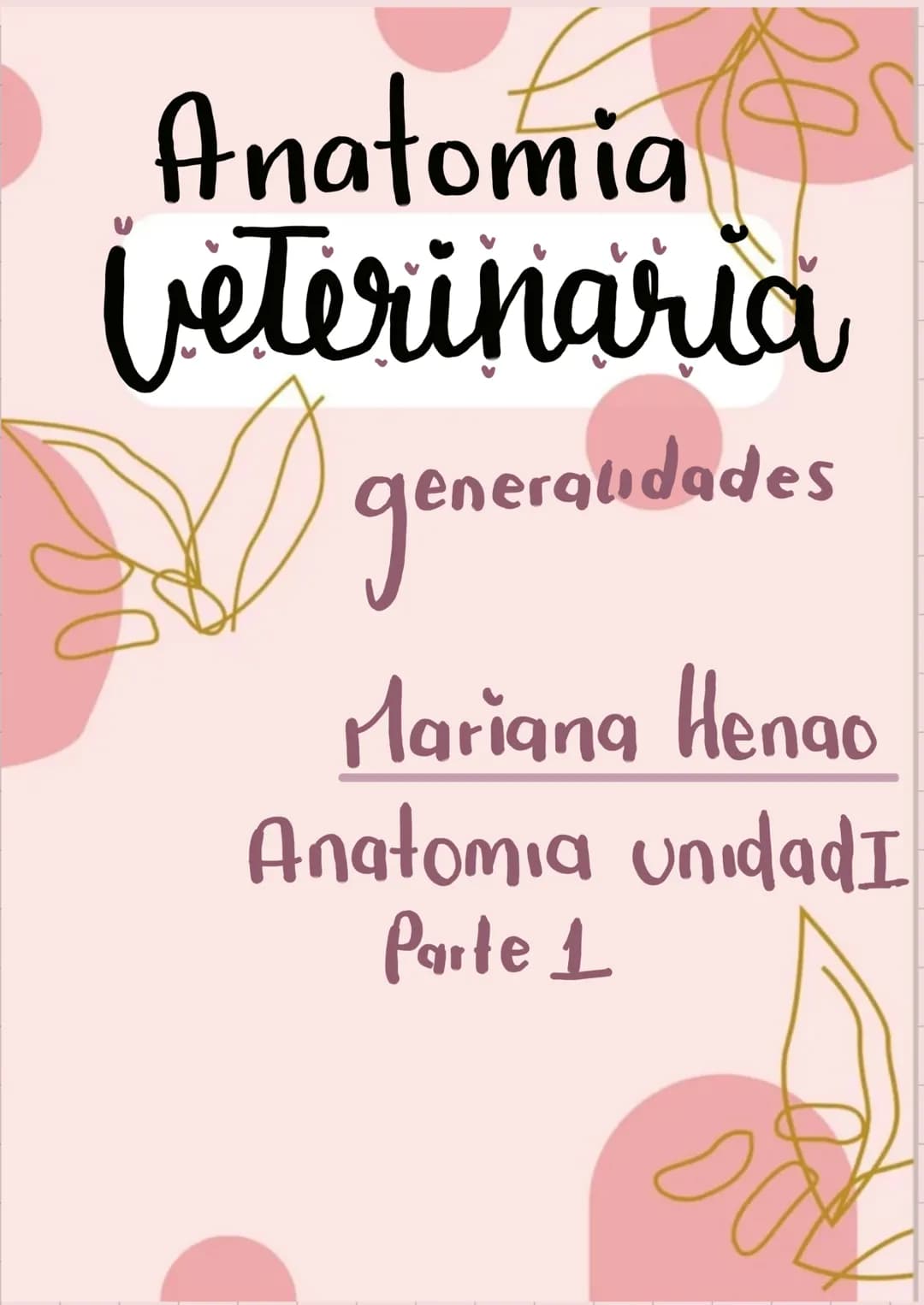 20
Anatomia
Veterinaria
generaudades
Mariana Henao
Anatomia unidad I
Parte 1
обн unidad 1
generalidad
La anatomia topográfica, realiza el ac