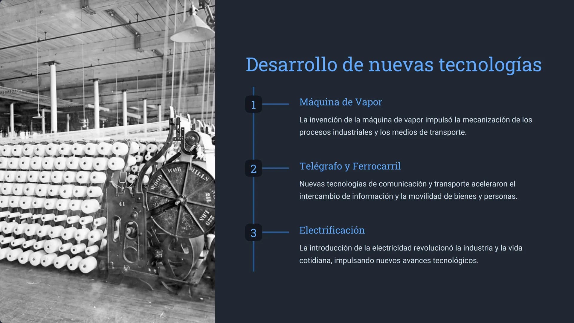 la Revolución
Industrial
La Revolución Industrial transformó profundamente la
producción, el comercio y la sociedad europea y mundial durant