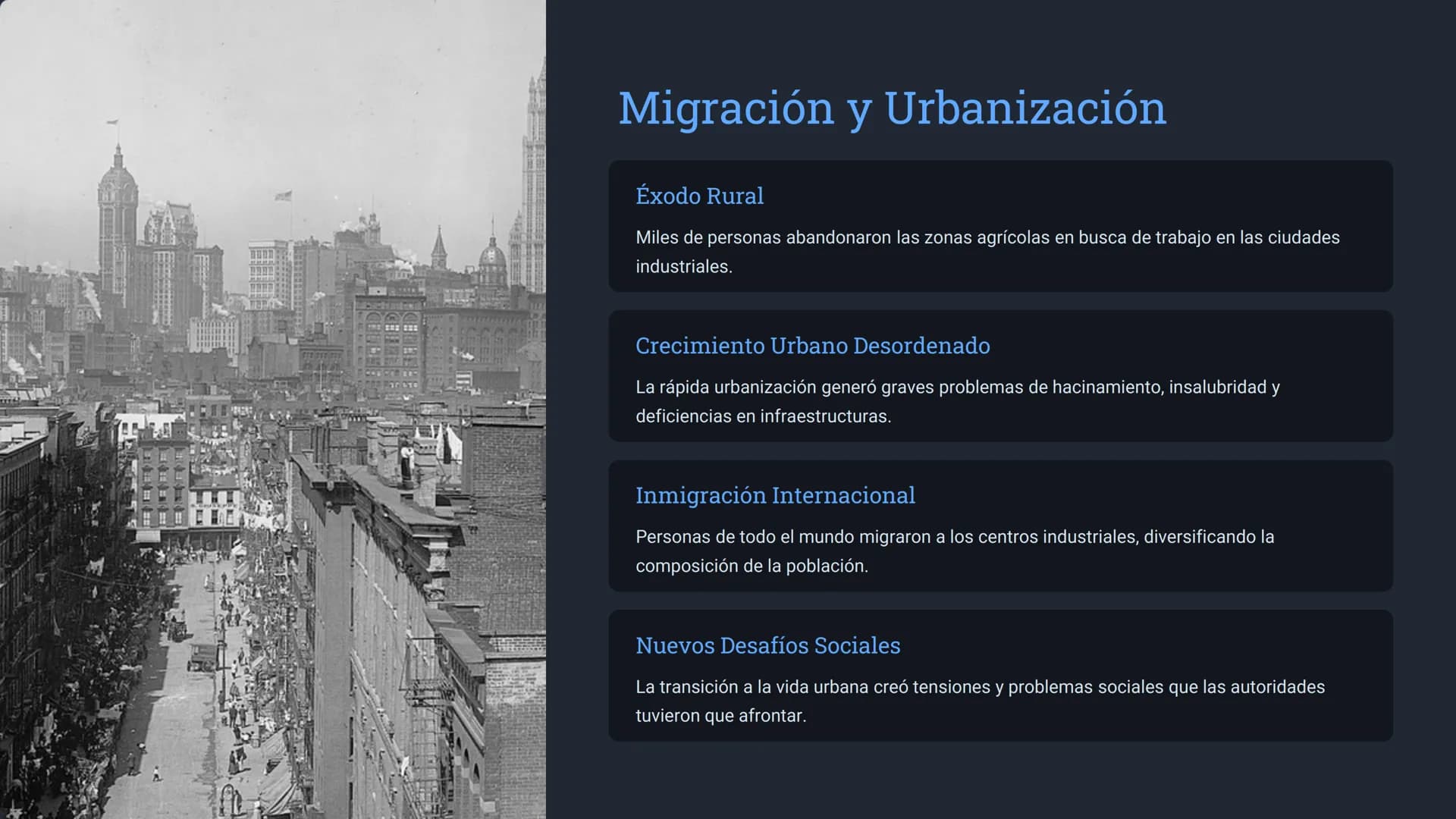 la Revolución
Industrial
La Revolución Industrial transformó profundamente la
producción, el comercio y la sociedad europea y mundial durant