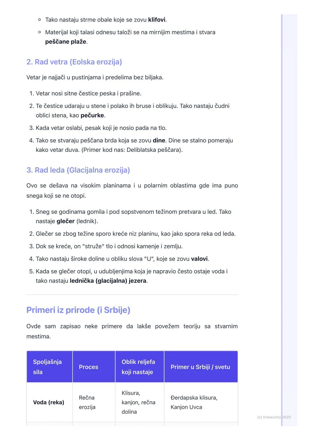 # Spoljašnje sile Zemlje

Uvod u spoljašnje sile

Spoljašnje sile deluju na površini Zemlje i menjaju reljef koji su stvorile
unutrašnje sil