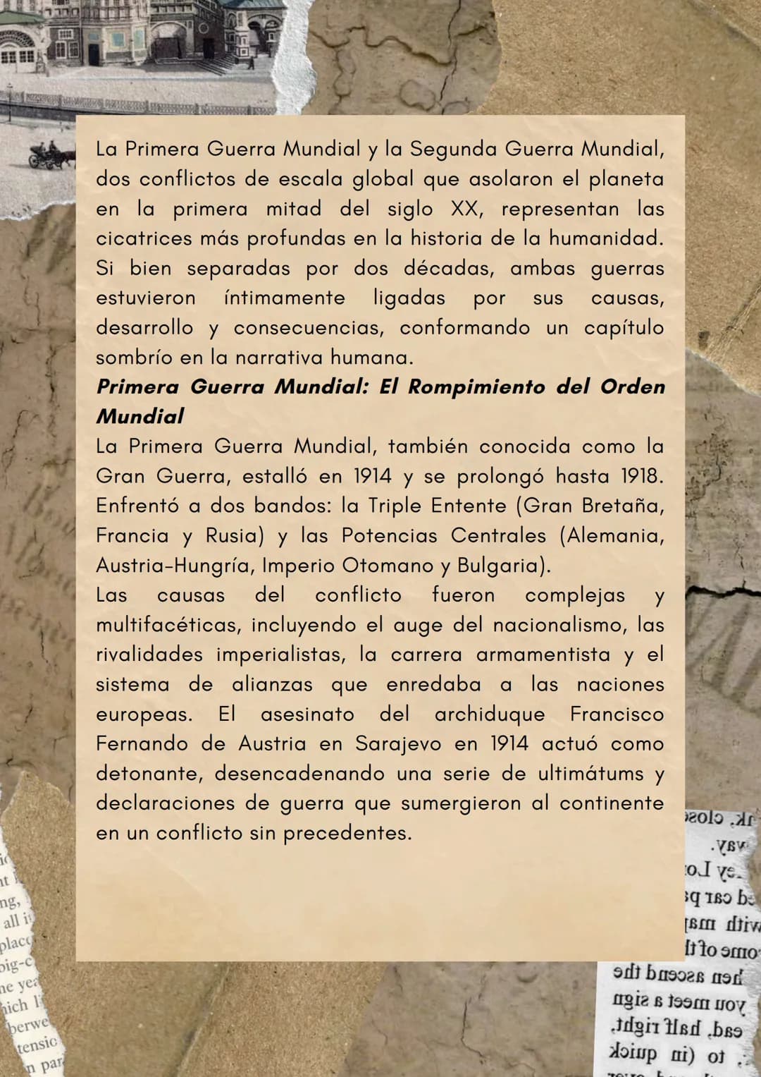 damit fin
La Primera
Guerra Mundial y
la Segunda
Guerra Mundial:
Cicatrices en la
Historia Humana
any 10
10
ht
mg,
all it
place
R
big-c
ne y