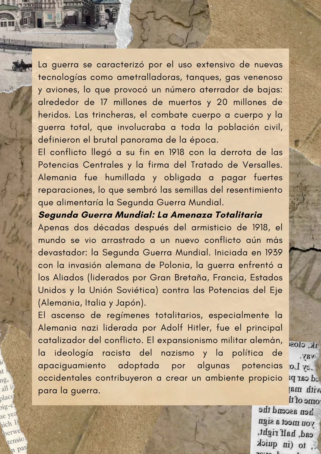 damit fin
La Primera
Guerra Mundial y
la Segunda
Guerra Mundial:
Cicatrices en la
Historia Humana
any 10
10
ht
mg,
all it
place
R
big-c
ne y